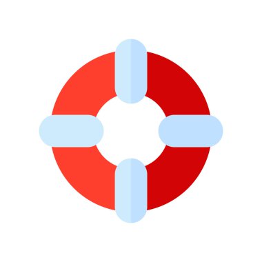 Minimalist vektör illüstrasyonu, Lifebuoy simgesi