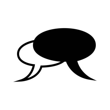 Konuşma balonu ikonu. vektör illüstrasyonu