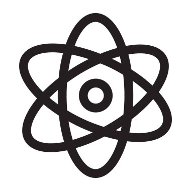 atom. Web simgesi basit illüstrasyon