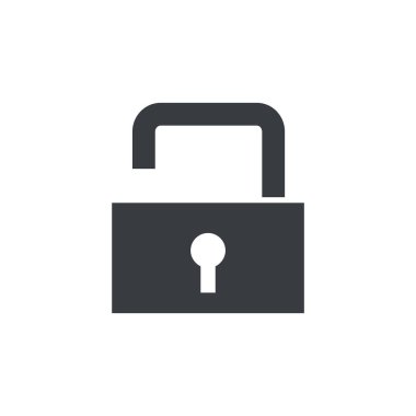 asma kilit ikon vektör çizimi