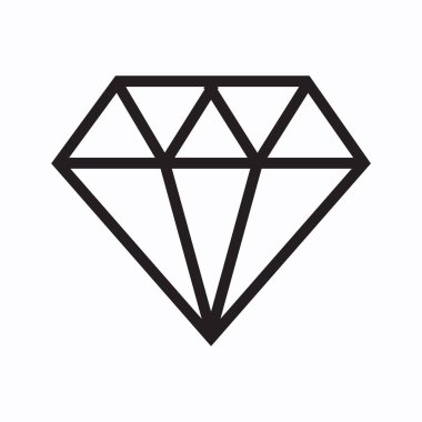 Elmas. Web simgesi basit illüstrasyon