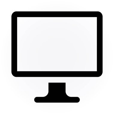 Monitör. Web simgesi basit illüstrasyon