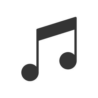 müzik notası ikon vektör illüstrasyonu