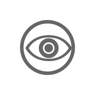 Göz simgesi, düz vektör çizimi tasarımı