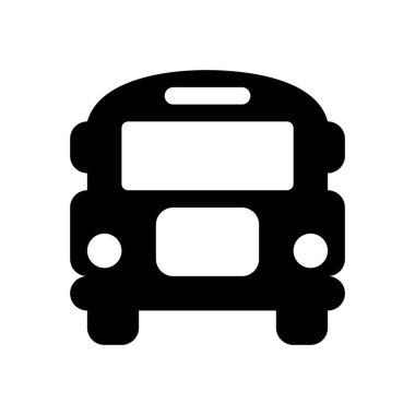 bus simgesi, düz illüstrasyon tasarımı