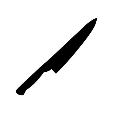 minimalist vektör illüstrasyonu, bıçak simgesi