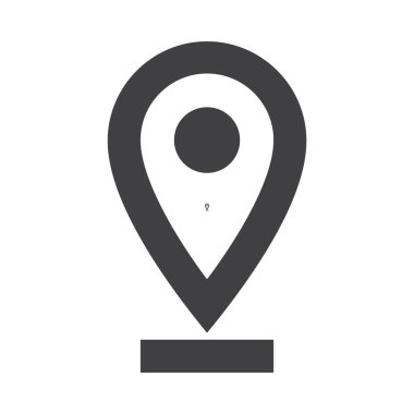 minimalist vektör illüstrasyonu, konum simgesi simgesi