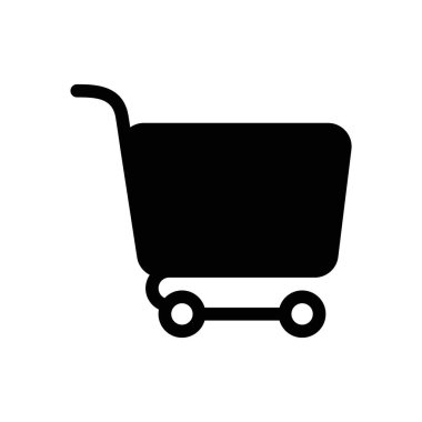 Alışveriş arabası ikon vektör illüstrasyonu
