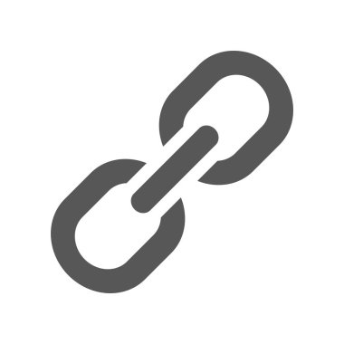 bağlantı vektör simgesi. Zincir işareti. Sembol. izole resim