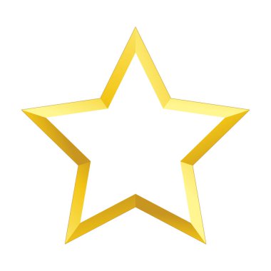 Beyaz arka planda yalıtılmış yıldız vektör simgesi