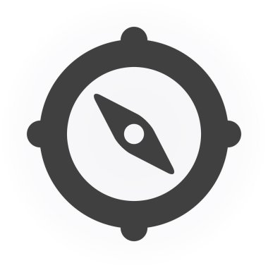 asgari vektör illüstrasyonu, navigasyon simgesi