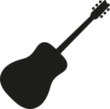 Gitar. Web simgesi basit illüstrasyon