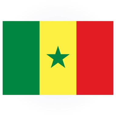 Kongo 'nun bayrağı. vektör illüstrasyonu.