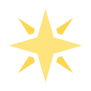 Bir yıldızın vektör illüstrasyon simgesi