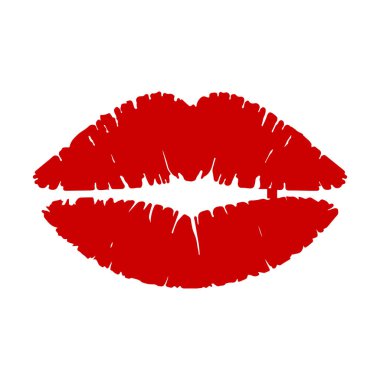 minimalist vektör illüstrasyonu, dudak simgesi