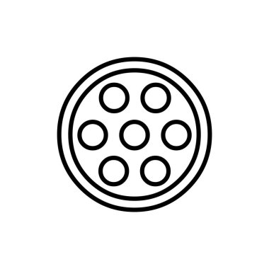 film makarası ikon vektör illüstrasyonu