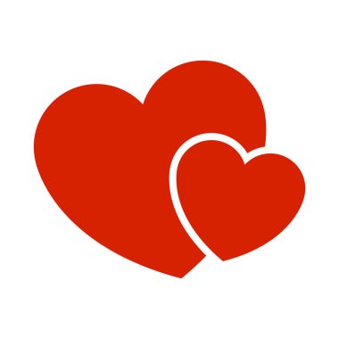 Arka planda kalp simgesi var. Aşk logosu kalp çizimi.