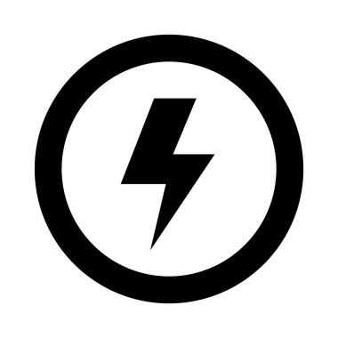 minimalist vektör illüstrasyonu, flash simgesi
