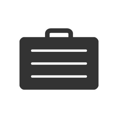 Minimalist vektör illüstrasyonu, bagaj simgesi