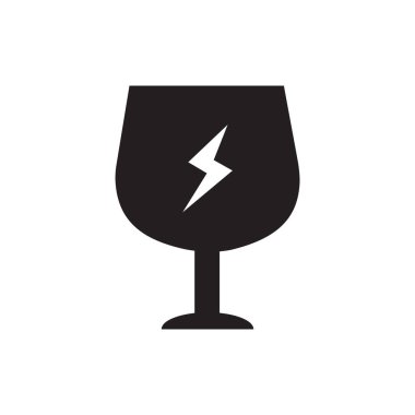 Kırılgan vektör illüstrasyonu, simge ögesi arkaplanı