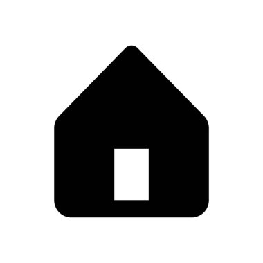 Beyaz arkaplanda izole edilmiş evin vektör simgesi