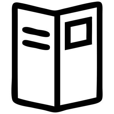 minimalist vektör illüstrasyonu, kağıt simgesi