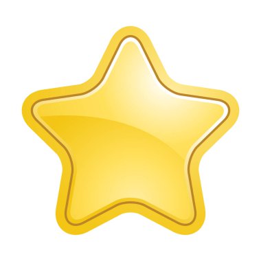 Beyaz arka planda yalıtılmış yıldız vektör simgesi