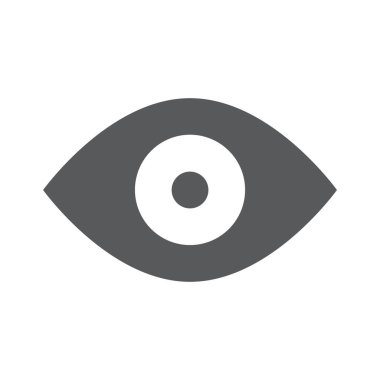 Göz simgesi, düz vektör çizimi tasarımı