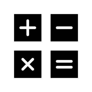 Hesap makinesi düz Stil simge vektör çizim