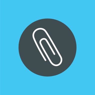 Uzun gölgeli klipsli simge, düz tasarım