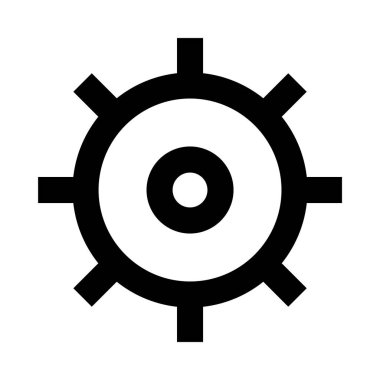 Ek dişli simgesi, vektör illüstrasyonlu ayar simgesi.