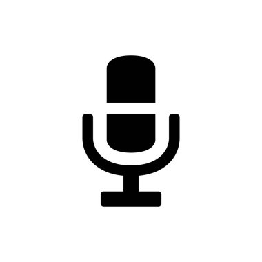 Mikrofon simgesinin vektör illüstrasyonu