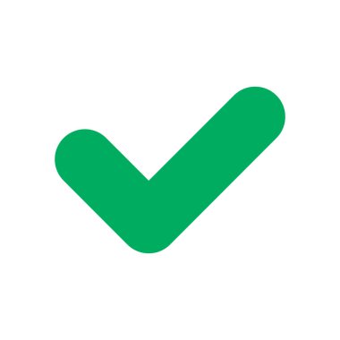 onay işareti simgesi. düz tasarım stili.