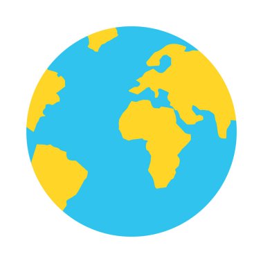 Dünya küresi ikonu. vektör illüstrasyonu