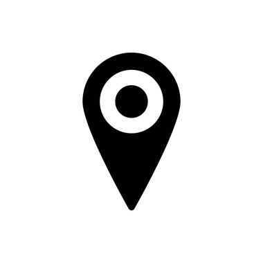 minimalist vektör illüstrasyonu, konum simgesi simgesi
