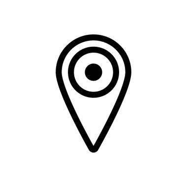 minimalist vektör illüstrasyonu, konum simgesi simgesi
