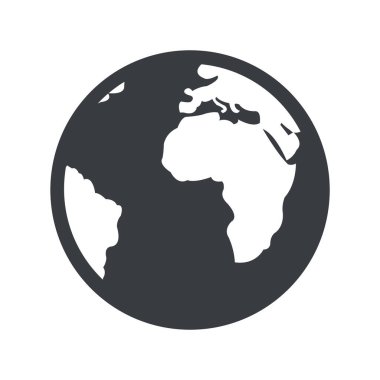 Dünya küresi ikonu. vektör illüstrasyonu