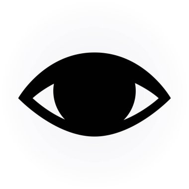 Göz simgesi, düz vektör çizimi tasarımı