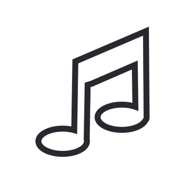 müzik notası ikon vektör illüstrasyonu