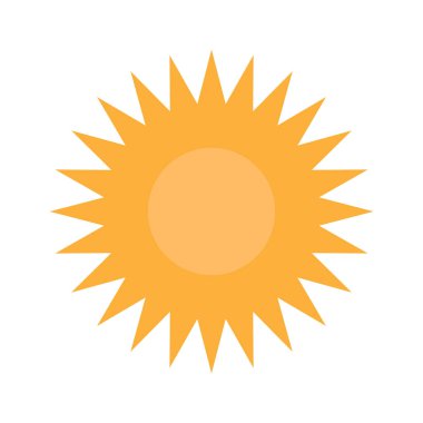 Güneş ikonu. düz dizayn biçimi 10