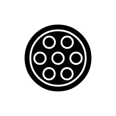 film makarası ikon vektör illüstrasyonu