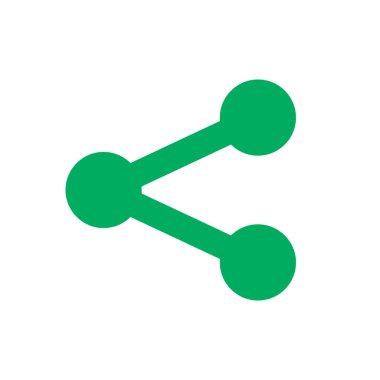 minimalist vektör illüstrasyonu, paylaşım simgesi