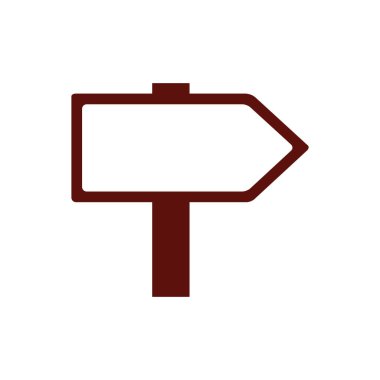 Minimalist vektör illüstrasyonu, yön işareti simgesi