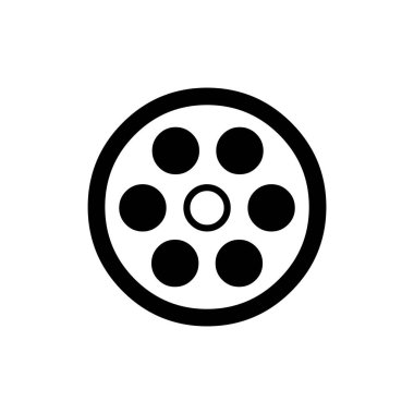 film makarası ikon vektör illüstrasyonu