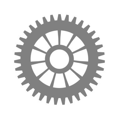 Ek dişli simgesi, vektör illüstrasyonlu ayar simgesi.