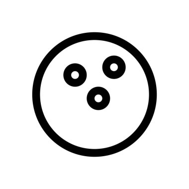 minimalist vektör illüstrasyonu, bowling topu simgesi