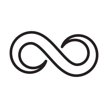 Sonsuzluk vektör logo tasarım şablonu