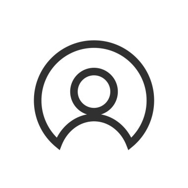 Avatar ve kullanıcının vektör illüstrasyon simgesi