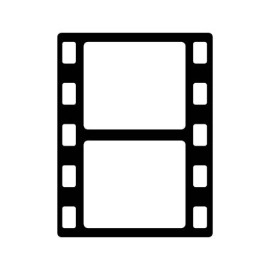 minimalist vektör illüstrasyonu, film simgesi