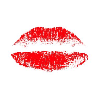 minimalist vektör illüstrasyonu, dudak simgesi